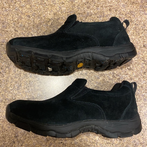 L.L. Bean Insulated Comfort Mocs With Arctic Grip Suede Vibram 11 Medium Black - Picture 4 of 17